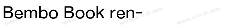 Bembo Book ren字体转换
